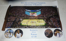 University Of Kentucky Men's Basketball Poster 2012 NCAA Champions Defeat Kansas