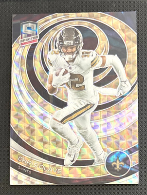 2023 Panini Spectra no. 68 Chris Olave 21/60 New Orleans Saints Silver Refractor