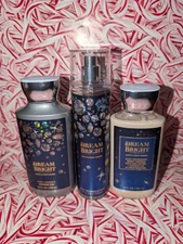 Bath & Body Works DREAM BRIGHT BODY MIST SHOWER GEL LOTION (3 PACK)