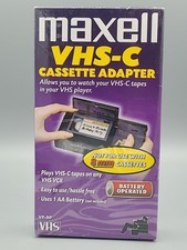 Maxell VHS-C to VHS Cassette Adapter Tape VP-BP Battery Operated New Sealed