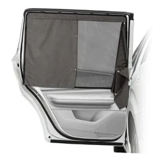 Car Window Shades, 2 Pack Suede Fabric & Dual-Layer with Zipper Magnetic Sun 