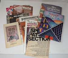 Vintage Lot of Quilt Pattern Instruction Manual Magazines Books Seasonal