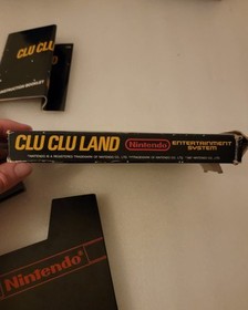 Clu Clu Land - Mattel Sticker - Nintendo NES -Hangtab  CIB 5 Screw