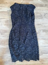 Lauren Ralph Lauren Evening Lace Sheath Cocktail Dress Navy Blue Size 6