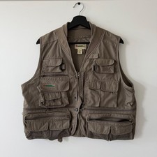 Gander Mountain Mens Khaki Utility Fishing Vest Multi Pocket Tactical Size M