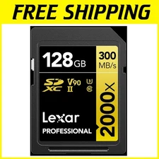 128GB Professional UHS-II SD Card, V90, 8K, 300MB/s Read