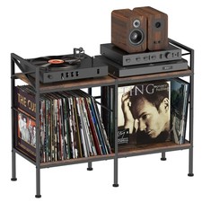 Record Player Stand,Record Player Table with Vinyl Storage,Up to 200 Albums,V...