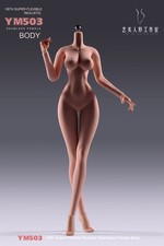 US 1/6 Big Breast Silicone Seamless Body For 12"Female Action Figure Doll YM503