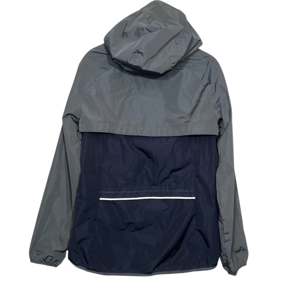 Lands End Convertible Jacket Mens Large Detachable Sleeves Hooded Reflective - Image 2 of 4