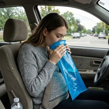 Disposable Vomit Bags 15 Pack Portable Emesis Bags for Air Sea Car Travel Use