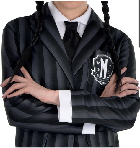 Wednesday Addams Nevermore Academy Costume Dress & Blazers Adult Small 2-4 - Picture 6 of 8