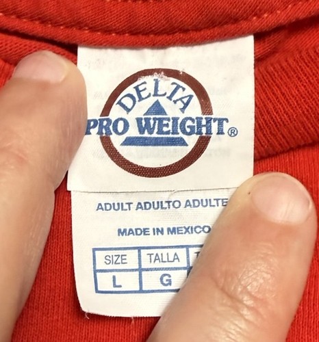 T-shirt vintage Space Camp Huntsville Alabama rossa Delta Pro peso taglia L - Foto 4 di 4