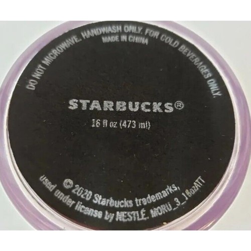 STARBUCKS 2020 Holiday Travel Cup Tumbler 16 oz Sparkle Glitter Red BPA Free - Picture 2 of 2