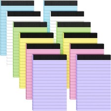 Colored Note Pads 12 Pack Small Notepad 3x5 I...