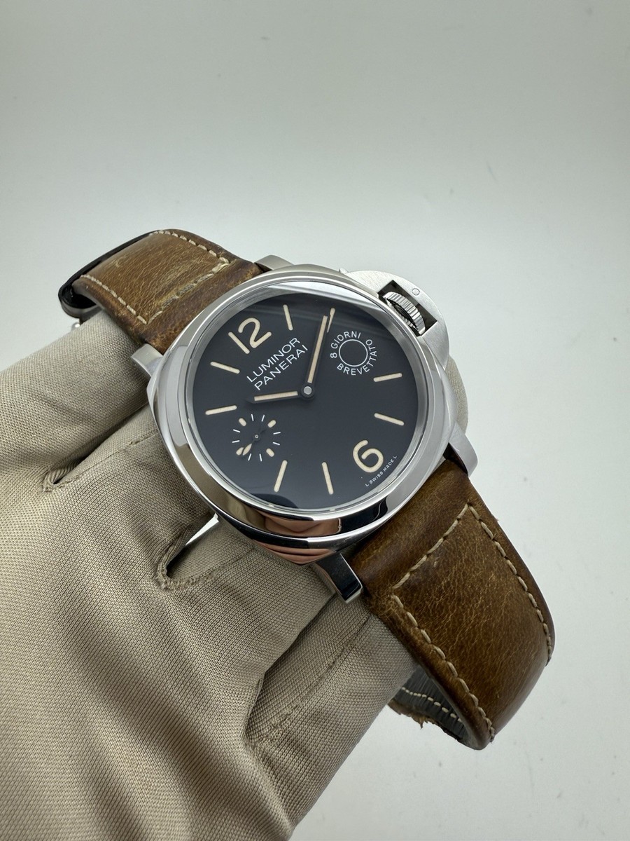 2015 Panerai Luminor Marina 8 Day 44mm Steel Manual Watch PAM590
