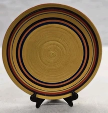 Pacific Rim Santa Fe Dinner Plate 10 1/4”  YELLOW CENTER Hand Painted