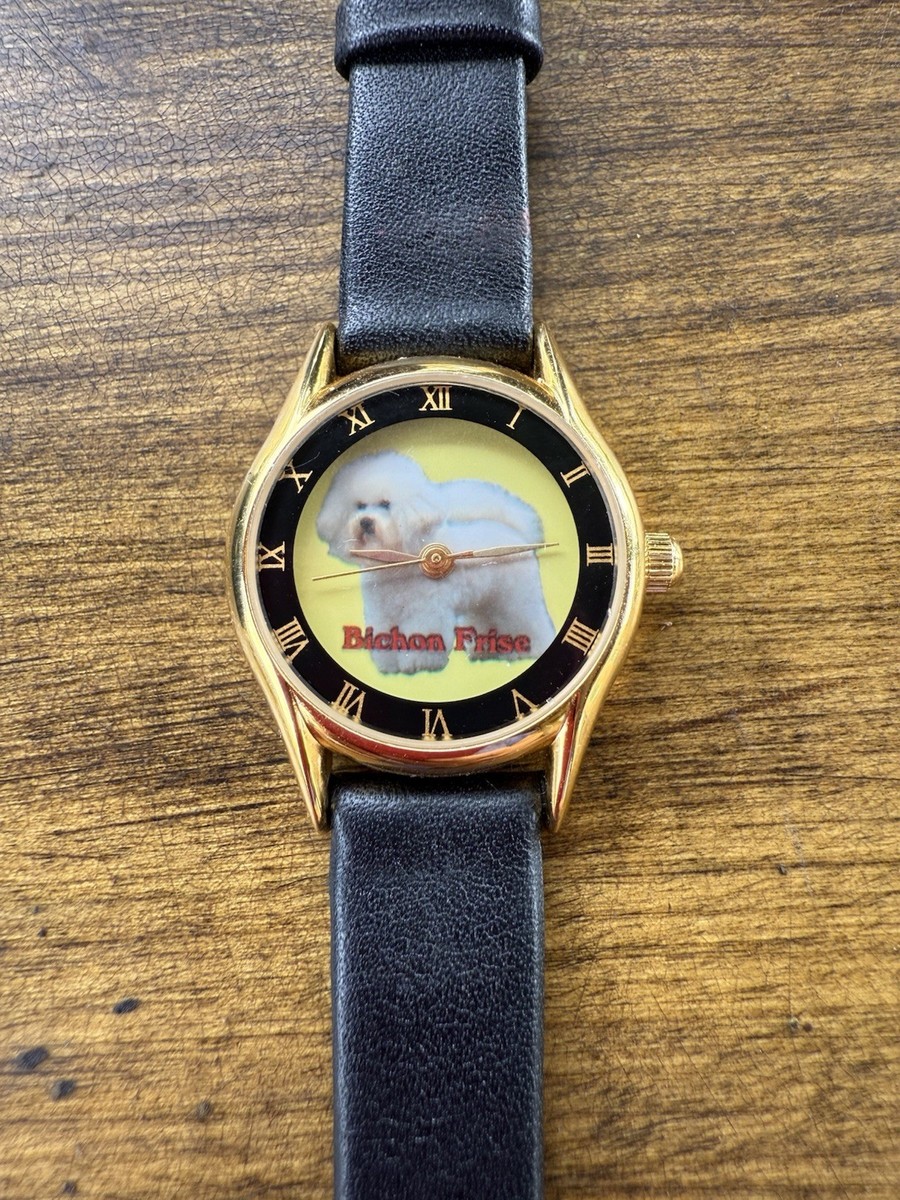 Bichon Frise CGS Chronographics Art Wristwatch Face of Bichon Frise Working