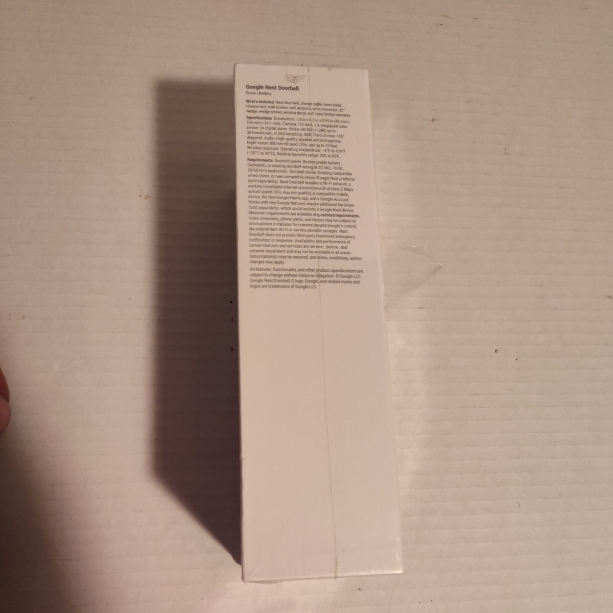Google Nest Doorbell (Battery Type)未開封 Google Nest Doorbell - Battery | eBay