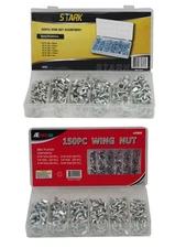 300 Pc Wing Nut Assortment | Standard & MM| Steel | Corrosion Resistant