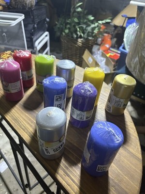 10 Bolsius Candles 4.5  Tall Assorted Colors