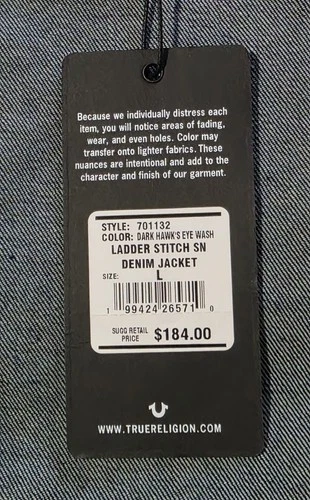 New True religion - Ladder Stitch Denim Jacket image 5