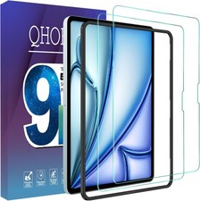 2 Pack Screen Protector for iPad Air 11 inch M2 2024, Full Coverage Tempered Gla