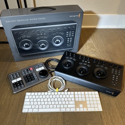 Blackmagic DaVinci Resolve Speed Editor/Micro Color Panel/Apple Magic Keyboard 