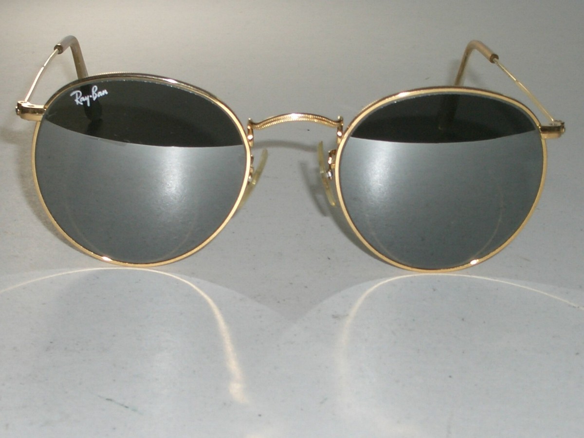 50[]21mm VINTAGE B&L RAY BAN G31 UV SILVER MIRROR GEP ROUND