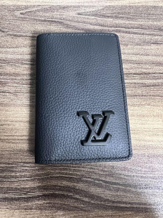 LOUIS VUITTON Pocket Organizer LV Aerogram Black M69979 with