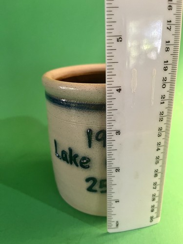 Vintage ShadowLawn Stoneware Art Pottery Crock W Tulip Delavan, WI Salt Glaze - Picture 5 of 7