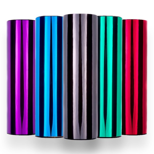 Mirror Chrome Vinyl Wrap Self Adhesive Silver Gold Black Red Blue Green Purple - Picture 1 of 27