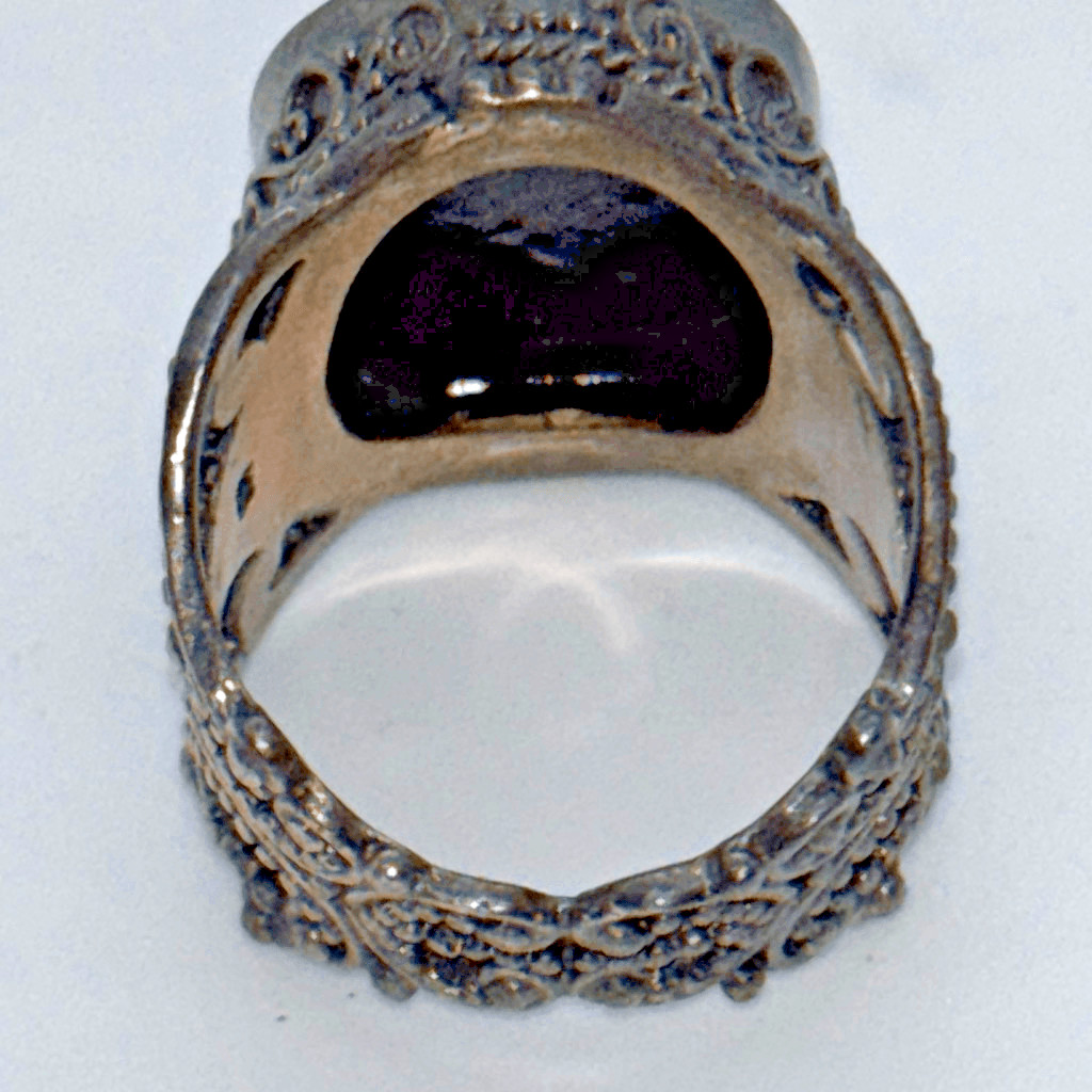 925 silver abalone shell statement ring large int… - image 6