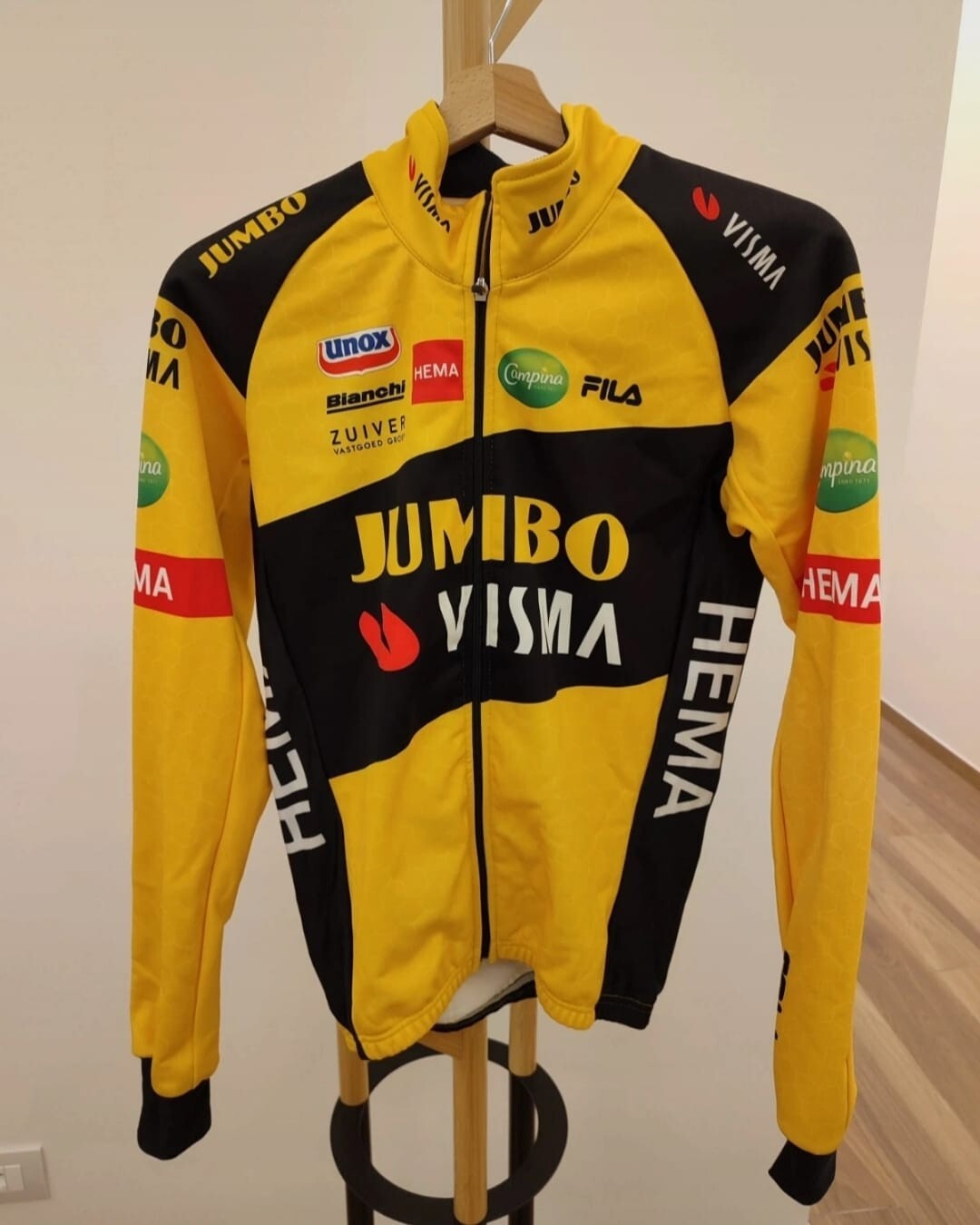 Maglia Termica Invernale Ciclismo Originale Jumbo Visma FILA Taglia S