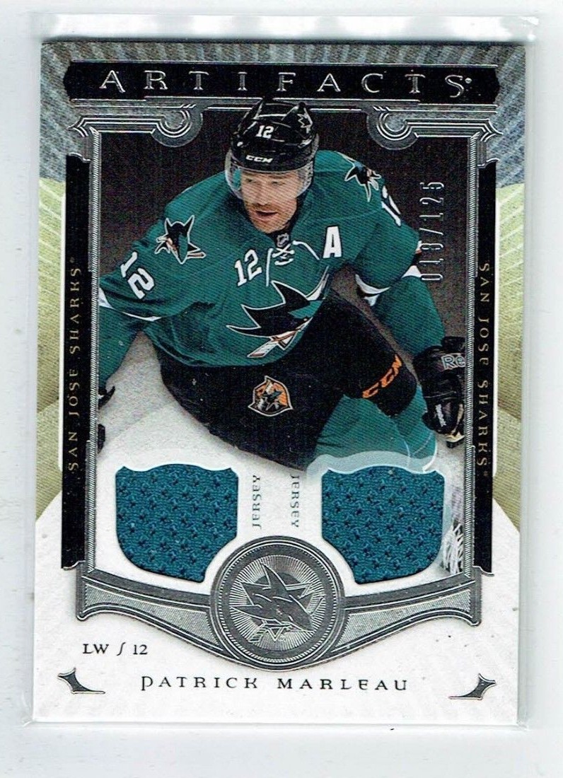 15-16 UD Upper Deck Artifacts  Patrick Marleau  /125  Dual Jerseys