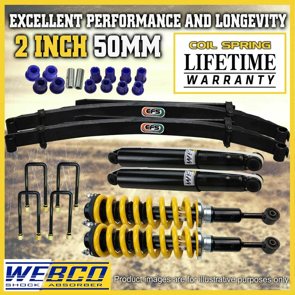 2 Inch Pre Assembled Lift Kit King Springs EFS Leaf for Toyota Hilux KUN26 GGN25