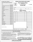 Custom Garage Door Repair Work Order / 8.5 x 11 / 2 or 3 Part / TMG182