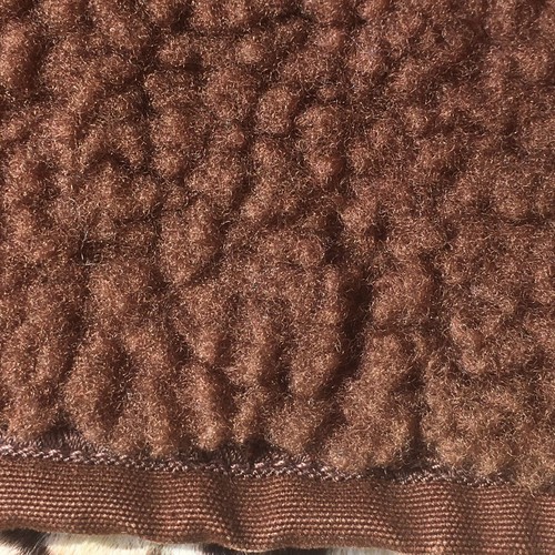 FRENCH 1940s MEN WORKWEAR RAILROAD VEST~BROWN DUCK CANVAS~SHEARLING FUR LINING~L - Picture 7 of 8