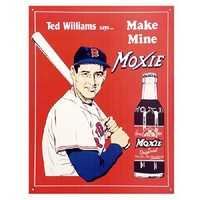 Ted Williams Tin Metal Sign : Make Mine Moxie, New, Free Shipping on sale Ted Williams Tin Metal Sign : Make Mine Moxie, New, Free Shipping on sale