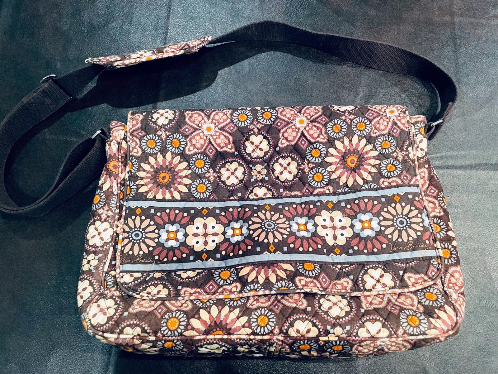 Vera Bradley Messenger Bag in Retired Canyon Pattern eBay