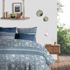Housse de couette 220x240 cm + 2 taies d'oreiller 65x65 cm 100% Coton Bio 57 fil