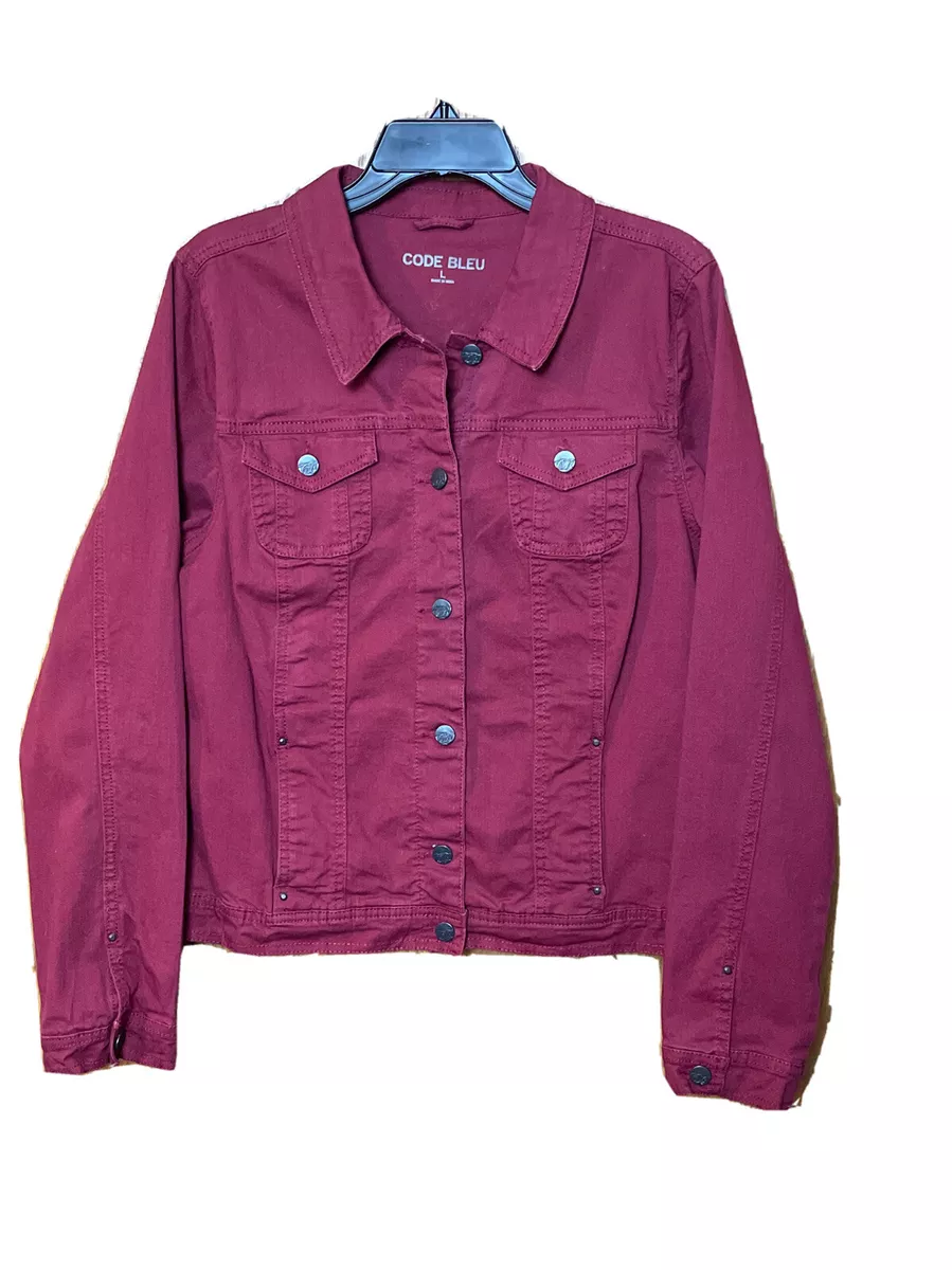 Burgundy jean shop jacket