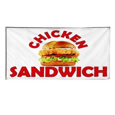 Vinyl Banner Multiple Sizes Chicken Sandwich Restaurant Food Bar Business