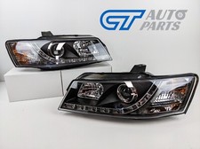 Black DRL LED Projector Head Lights for 04-06 Holden Commodore VZ UTE headlights