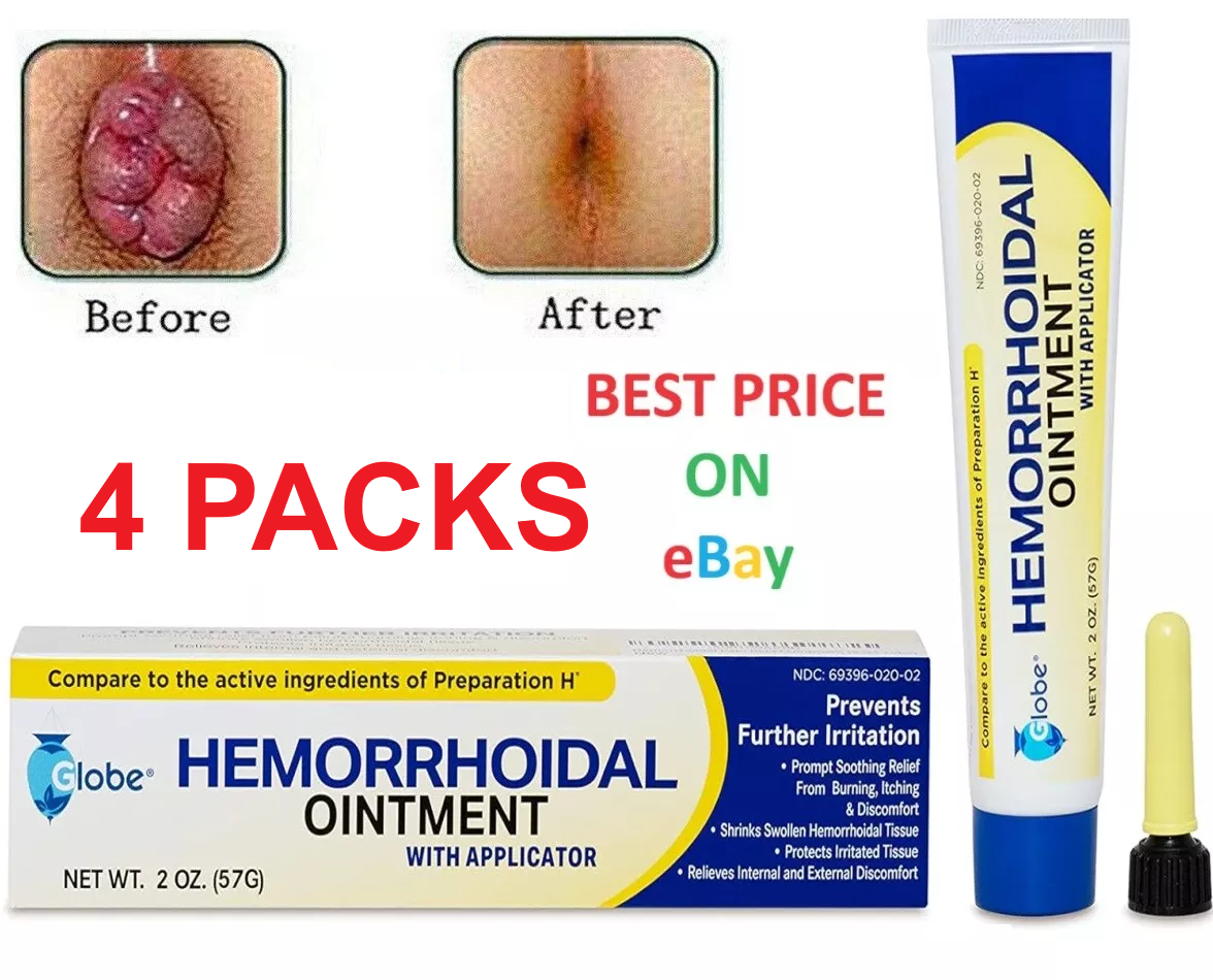 Crema Para Las Hemorroides Alivio Efectivo al Dolor Ardor y Molesto  Sangrados 4P
