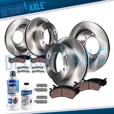 Front and Rear Disc Rotors + Brake Pads for 2001 2002 Dodge RAM 2500 RAM 3500