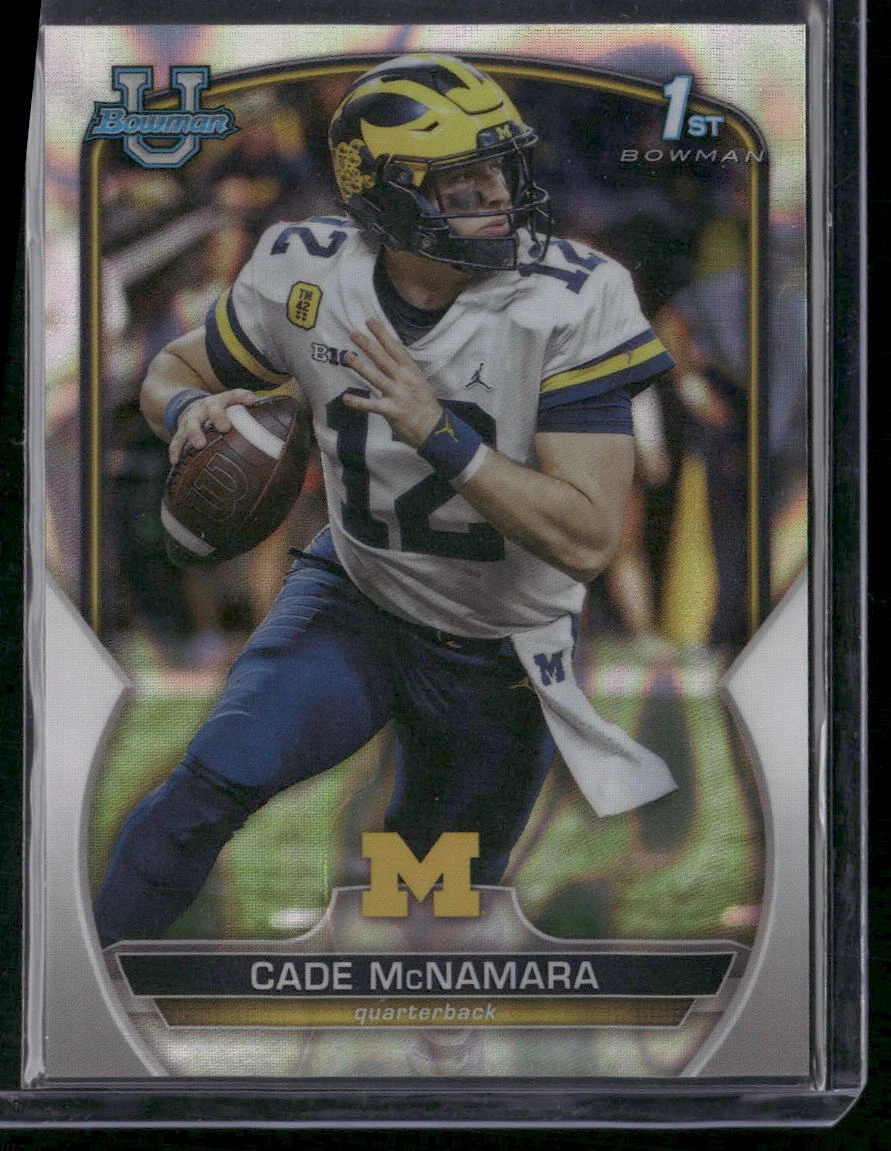 2022 Bowman University Chrome #99 Cade McNamara Lava Refractor #/100