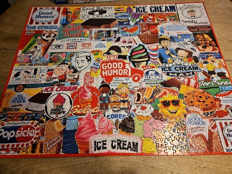 WHITE MOUNTAIN 1000 Pc GOOD HUMOR Jigsaw PUZZLE Ice Cream Summer-New & Sealed!