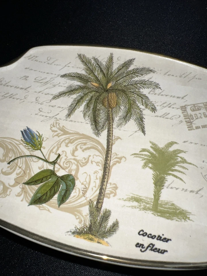 Jabonera de cerámica texturizada Avanti Colony Palm Tree, nueva con etiquetas Foto 2 de 4