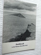 Sturmflut 1962. Deichbruch in der Februar-Sturmflut 1962 Ülvesbüller Koog 1963 D
