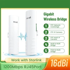 Point to Point Wireless Bridge Outdoor 5.8G PtP&PtMP 1200Mbps 3km Long Range
